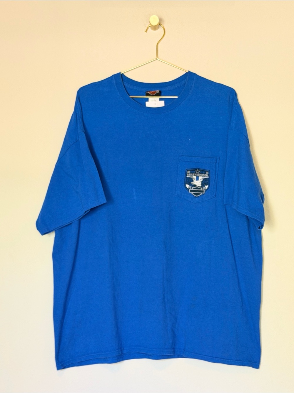 Harley-Davidson Royal Blue Pocket Tee with Crest